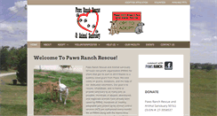 Desktop Screenshot of pawsranchrescue.org